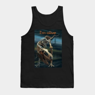 Dinosaur skeleton. T-rex Tank Top